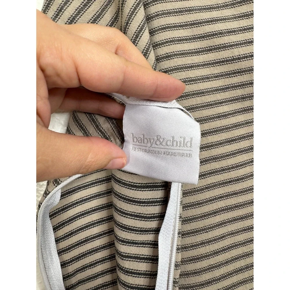 Restoration Hardware Baby & Child Ticking Stripe Cotton Standard Pillowcase Tan